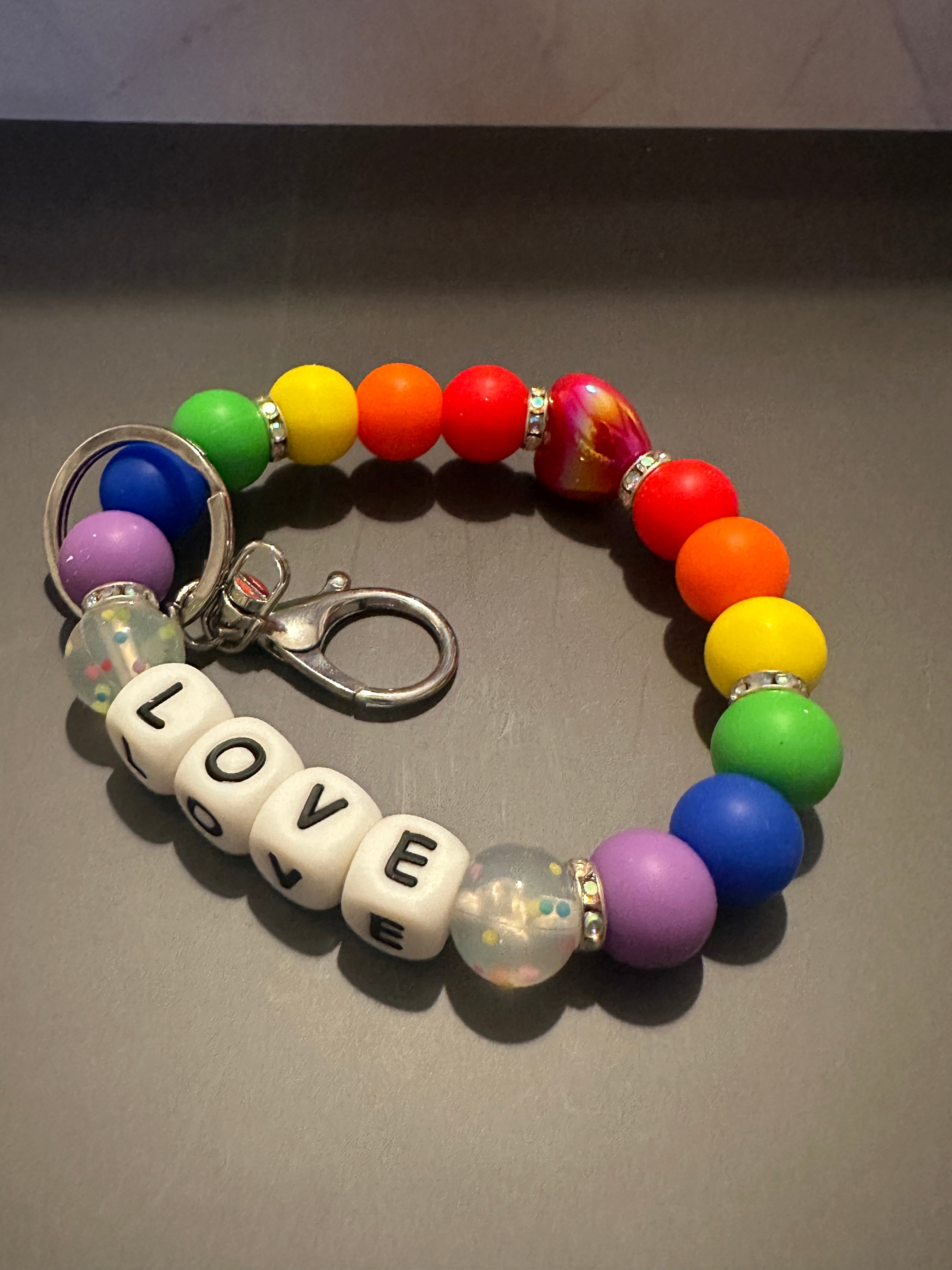 Silicone Beaded Wristlet